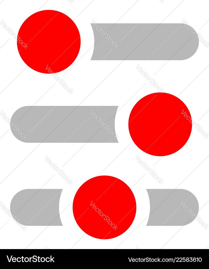 Rectangular buttons switches set at different Rectangular buttons switches set at different vector image