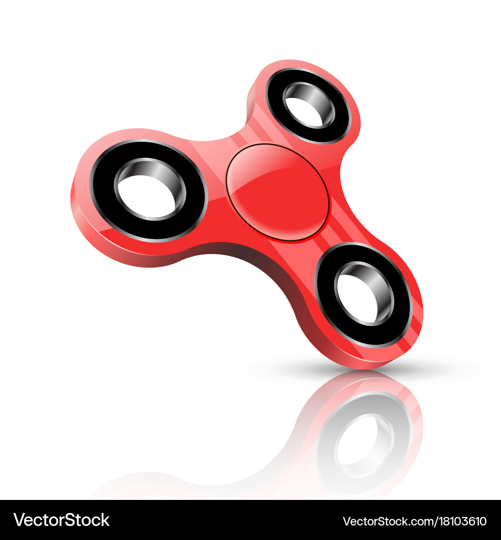 Red Fidget Spinner Toy vector image