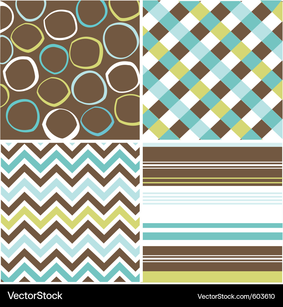 Seamless patterns with fabric texture vector image