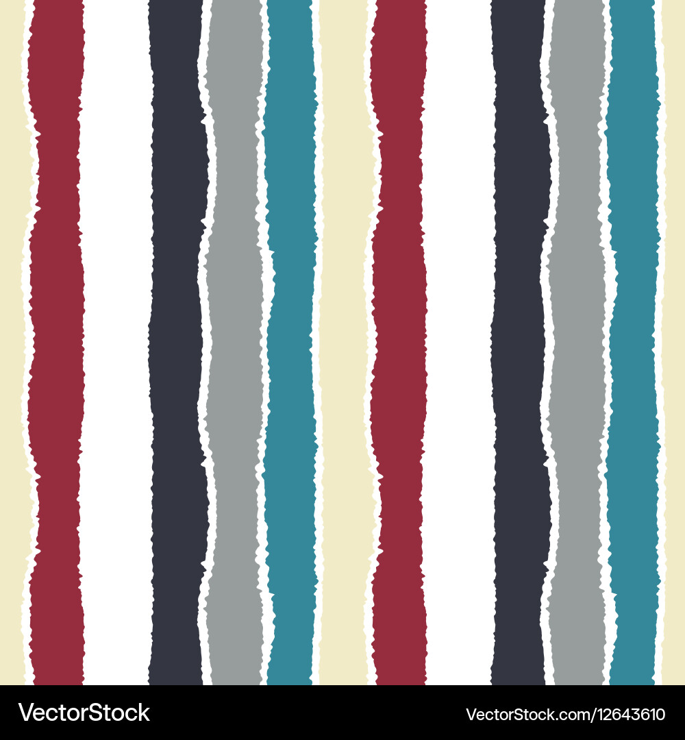 Seamless strip pattern vertical lines with torn vector image