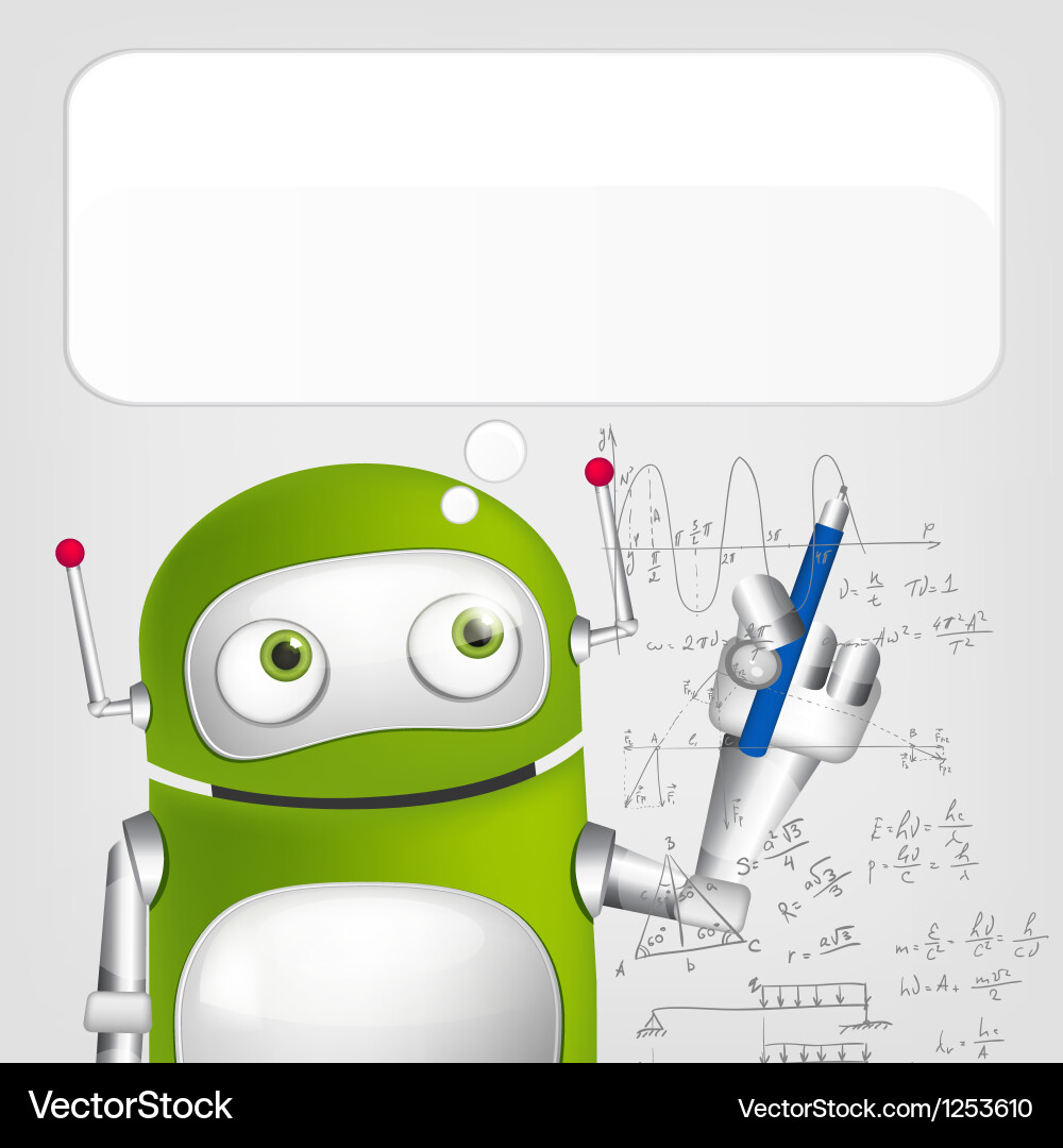 Smiling Robot Character vector image