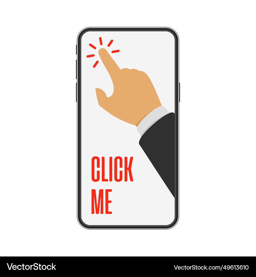 Touch screen icon pointing of finger Touch screen icon pointing of finger vector image