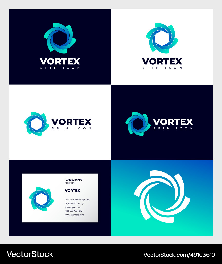 Vortex Logo Symbol dynamische Elemente Identität Vortex Logo Symbol dynamische Elemente Identität vektorbild