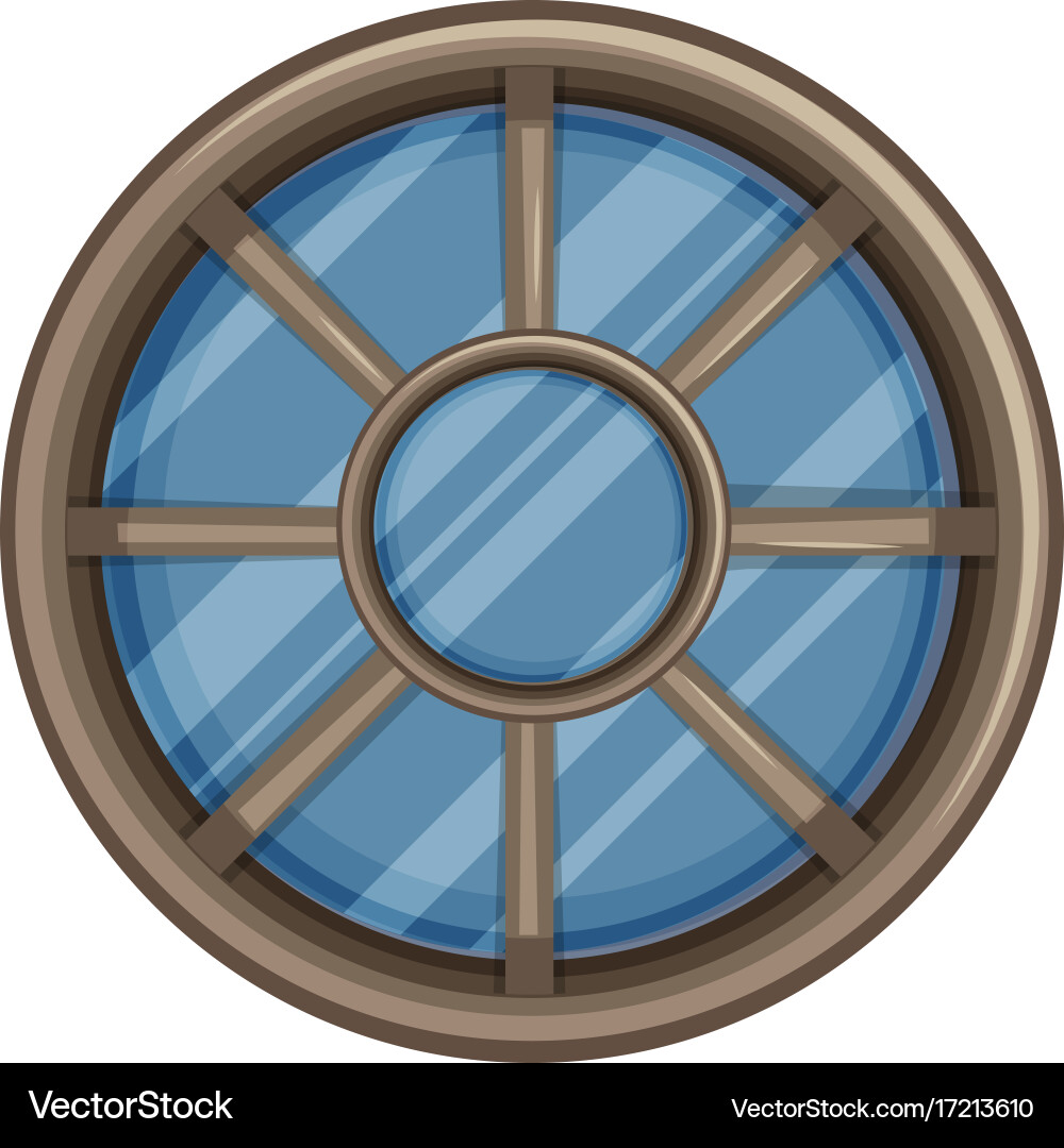 Window design with round frame Vector Image