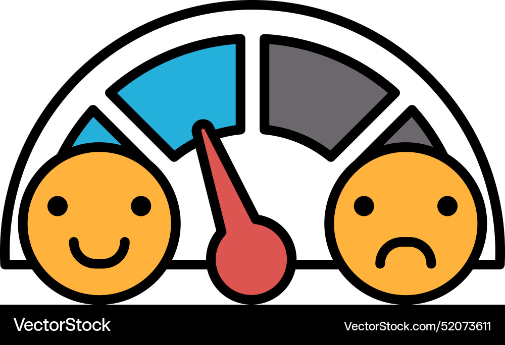A smiling face is on the left side of scale A smiling face is on the left side of scale Vector Image