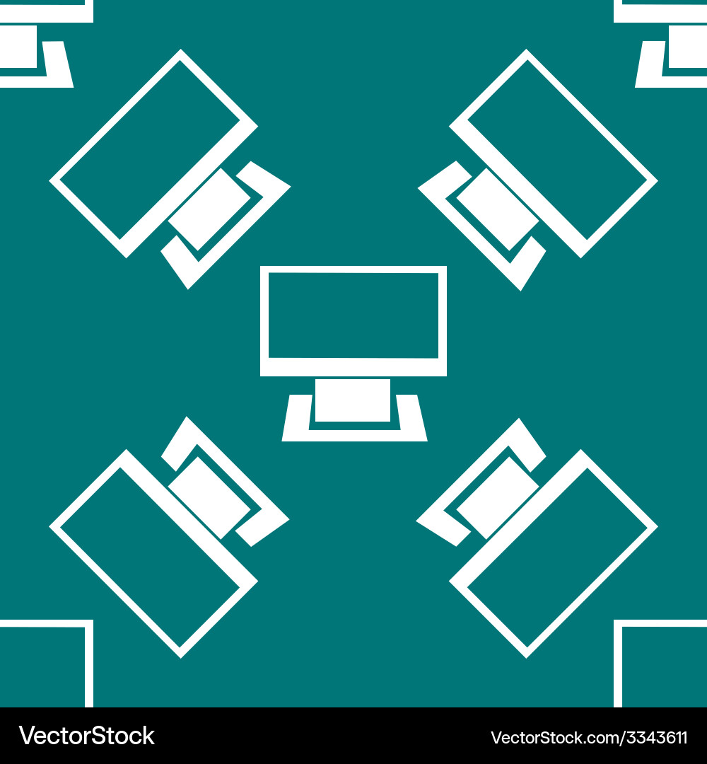 Computer web icon flat design seamless gray Vector Image
