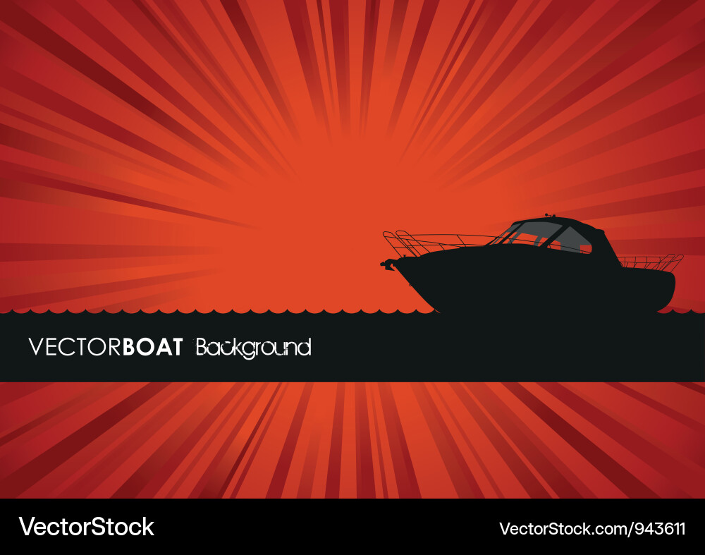 Dynamic Boat Background Vector Image