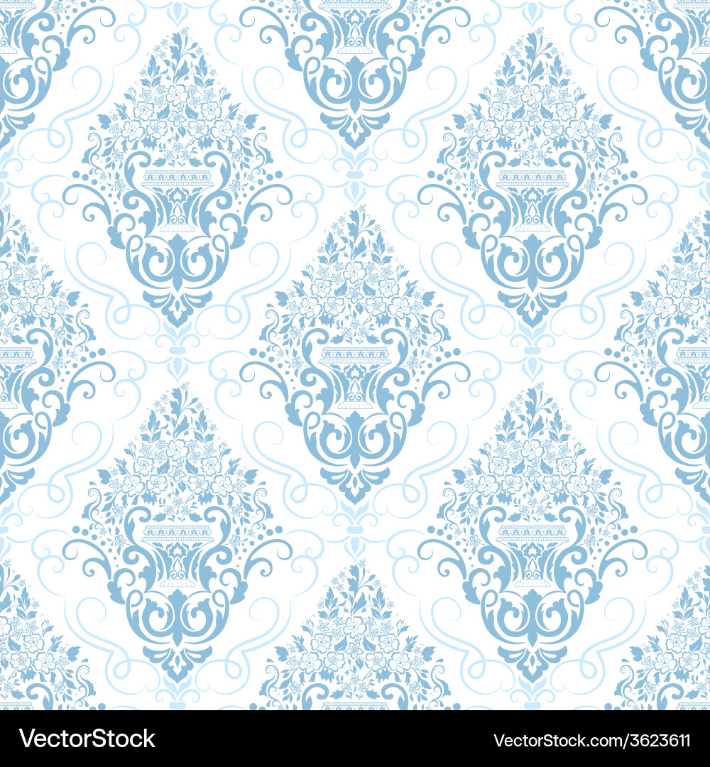 Elegant Damask Pattern Background vector image