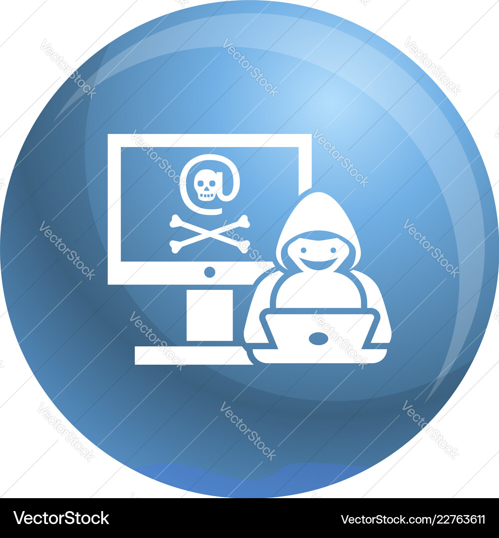 Hacker activity icon simple style Hacker activity icon simple style vector image