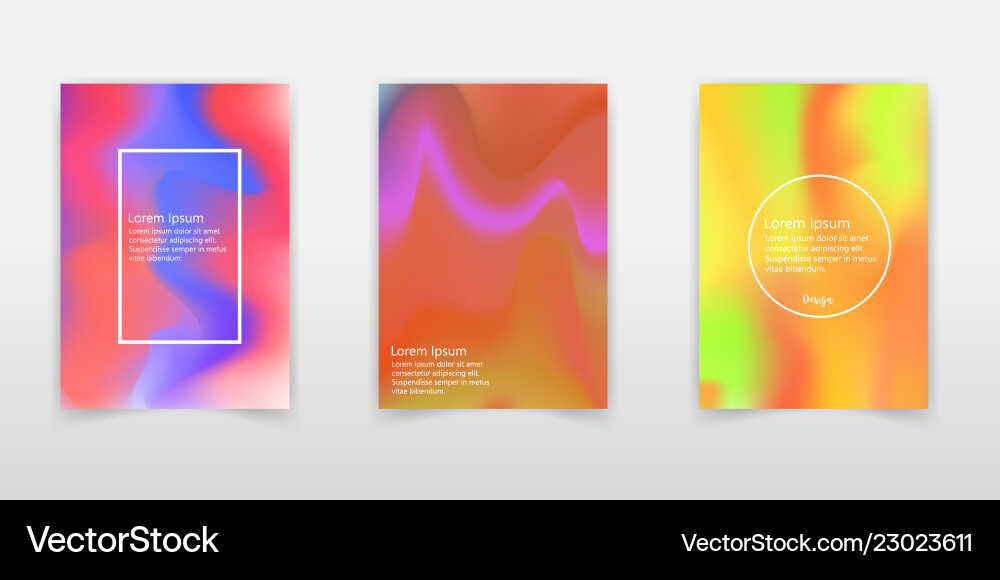 Holographische Hintergründe setzen glatt multicolor Holographische Hintergründe setzen glatt multicolor vektorbild