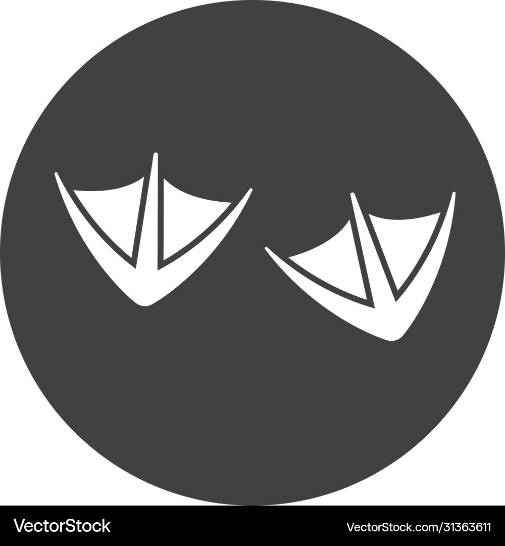 Print duck foot design Vector Image