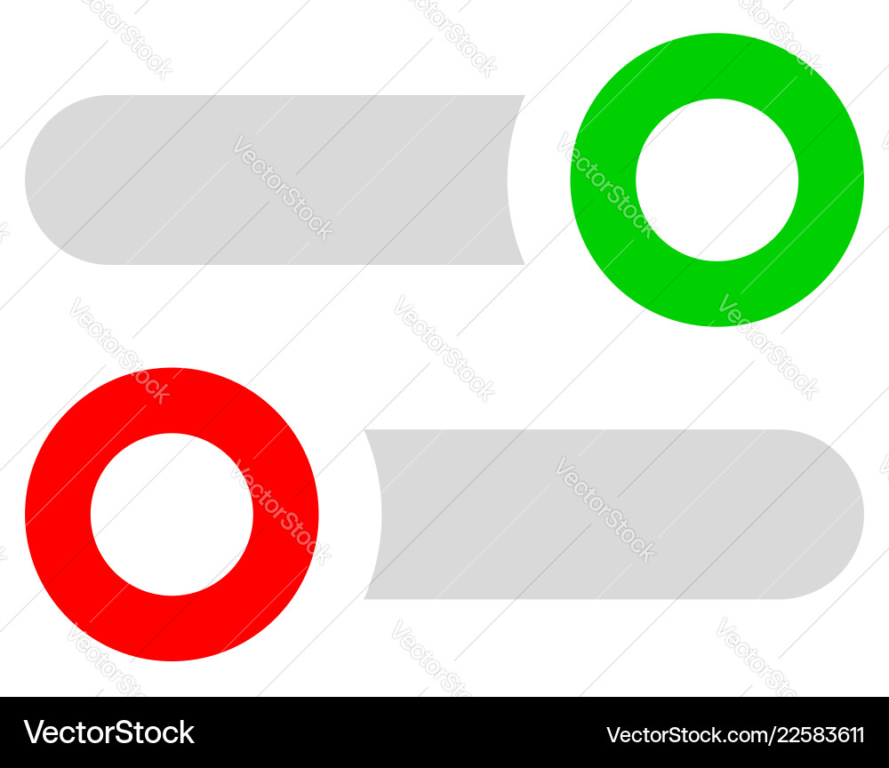 Rectangular buttons switches set at different Rectangular buttons switches set at different vector image