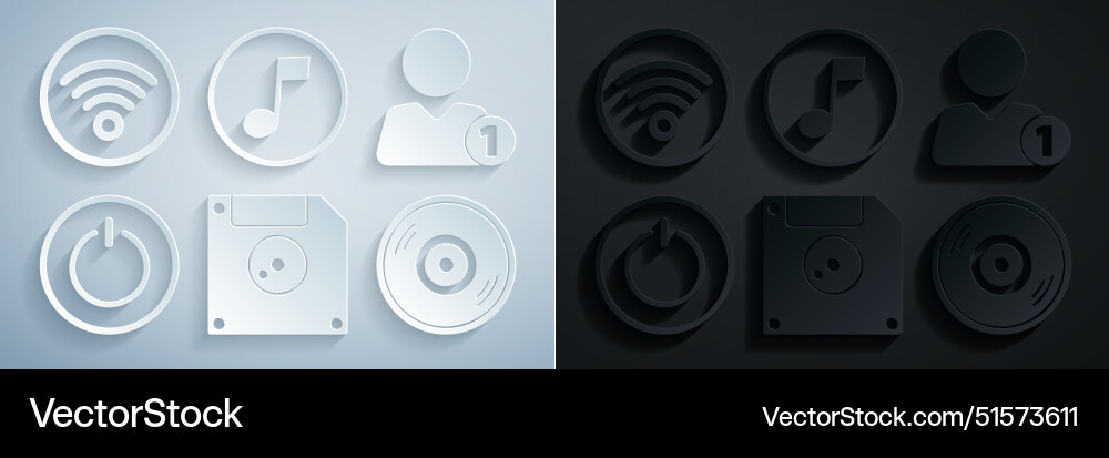 Set floppy disk for computer data storage add Set floppy disk for computer data storage add vector image