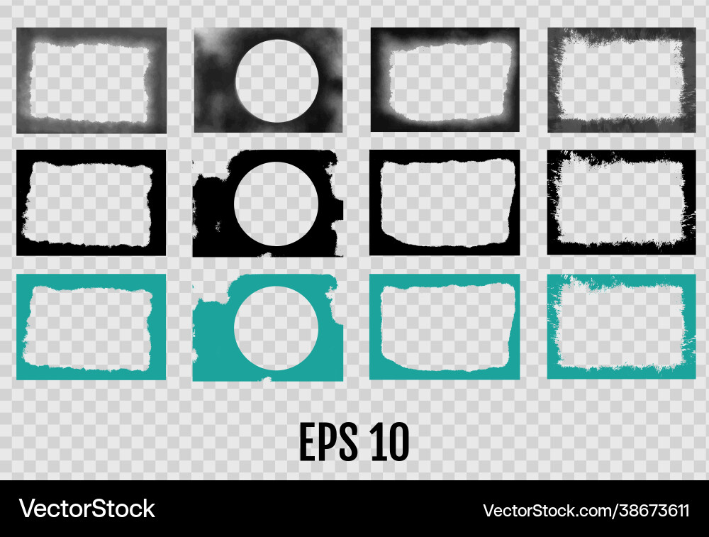 Set grunge frames empty border background Set grunge frames empty border background vector image
