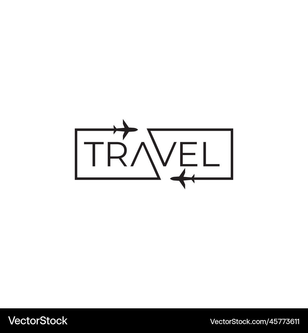Travel airplane flight logo icon template Travel airplane flight logo icon template vector image