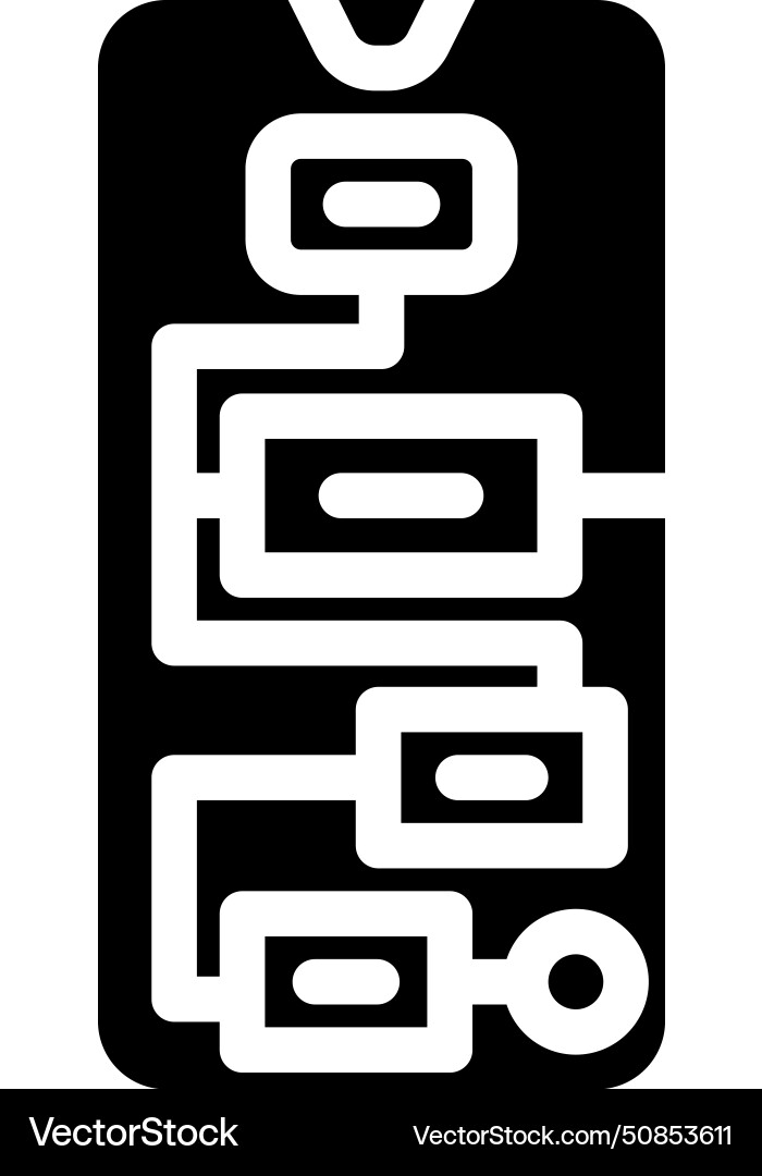 User flow ux ui design glyph icon Vector Image
