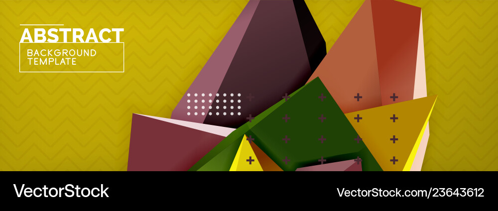 3d triangular shapes geometric background origami 3d triangular shapes geometric background origami vector image