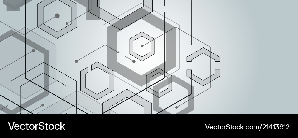 Abstract geometric background with gexagon shapes vector image