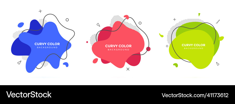 Abstract Liquid Shapes - Modern Blob Vector Image