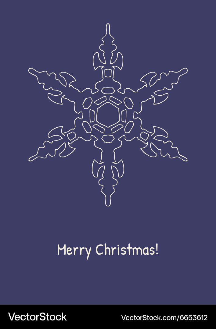 Abstract snowflake on color background vector image