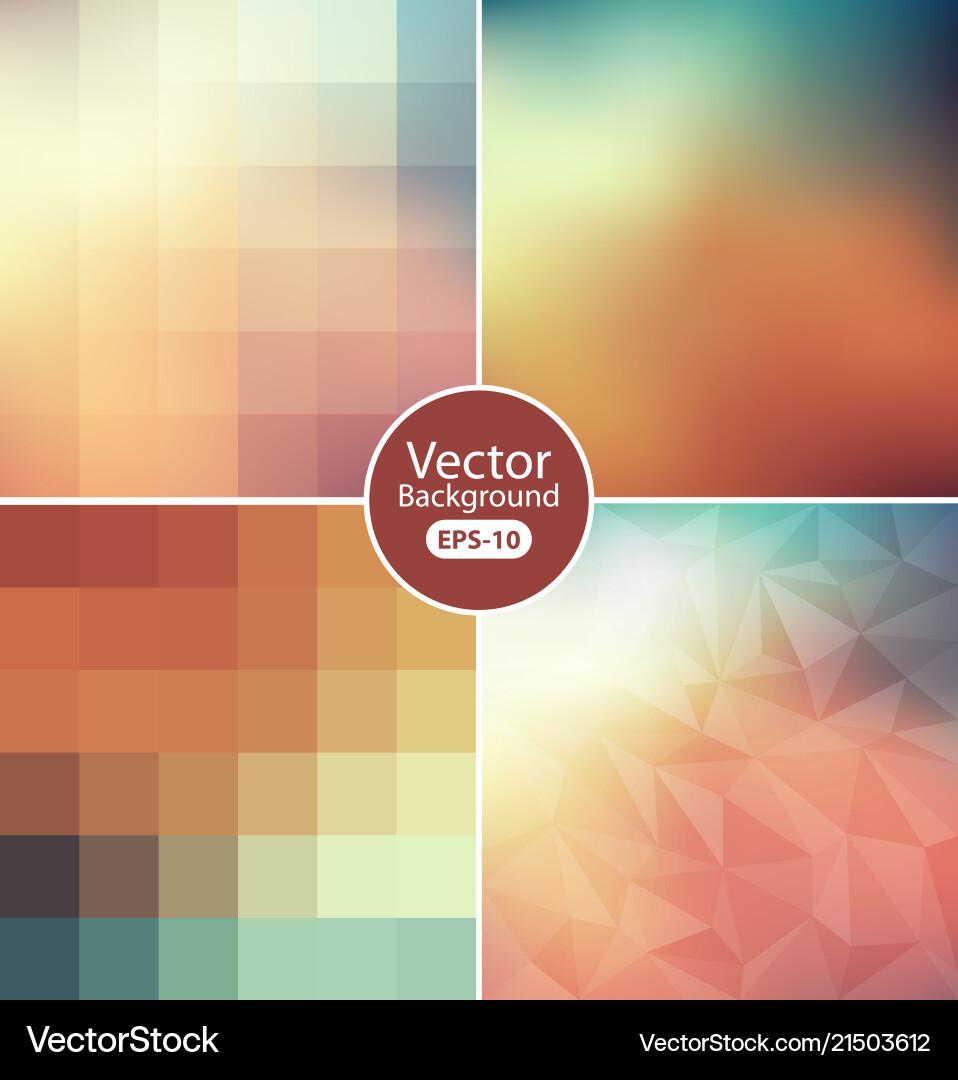 Abstract Triangular Background Set vector image