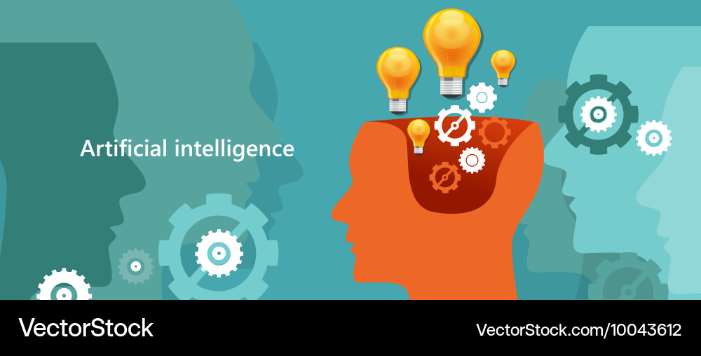 Ai artificial intelligence computer technology vector image