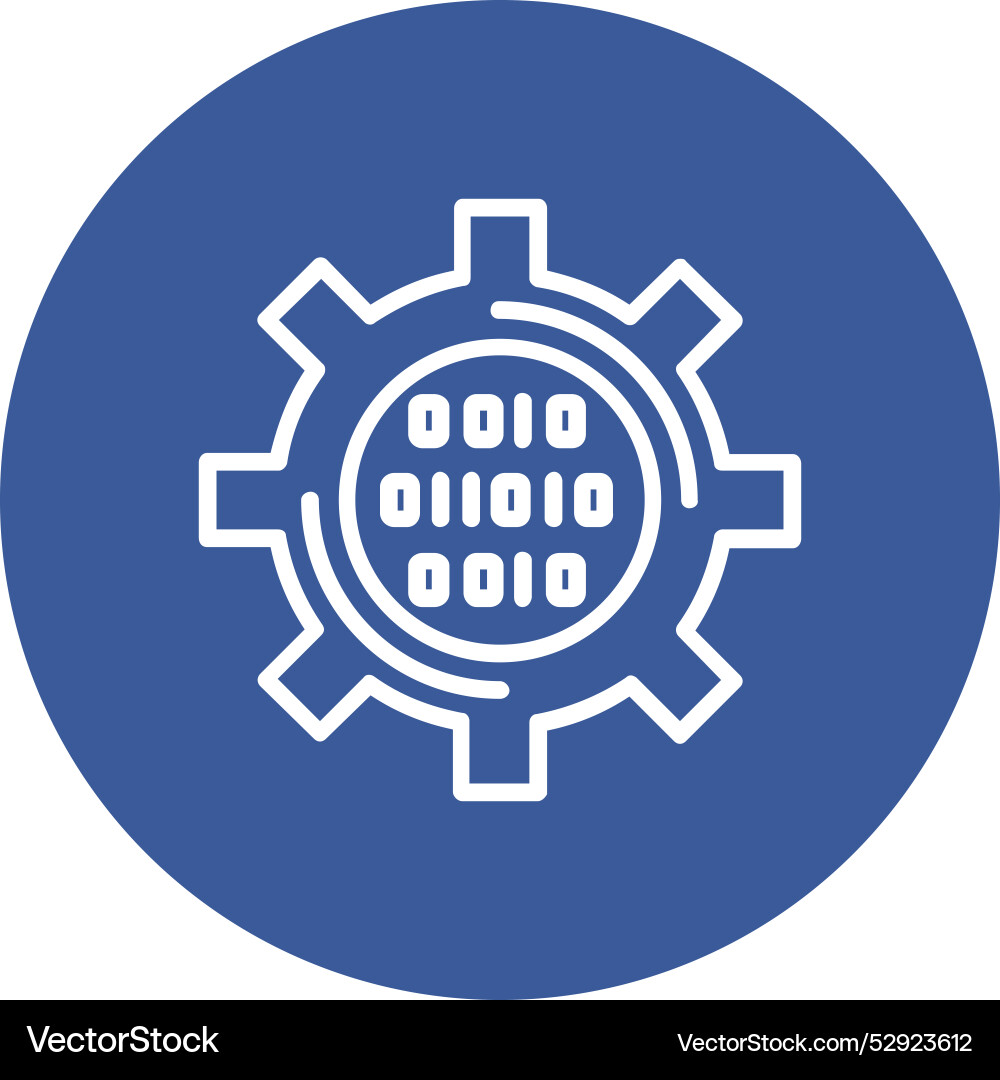Binary code line icon design vector image