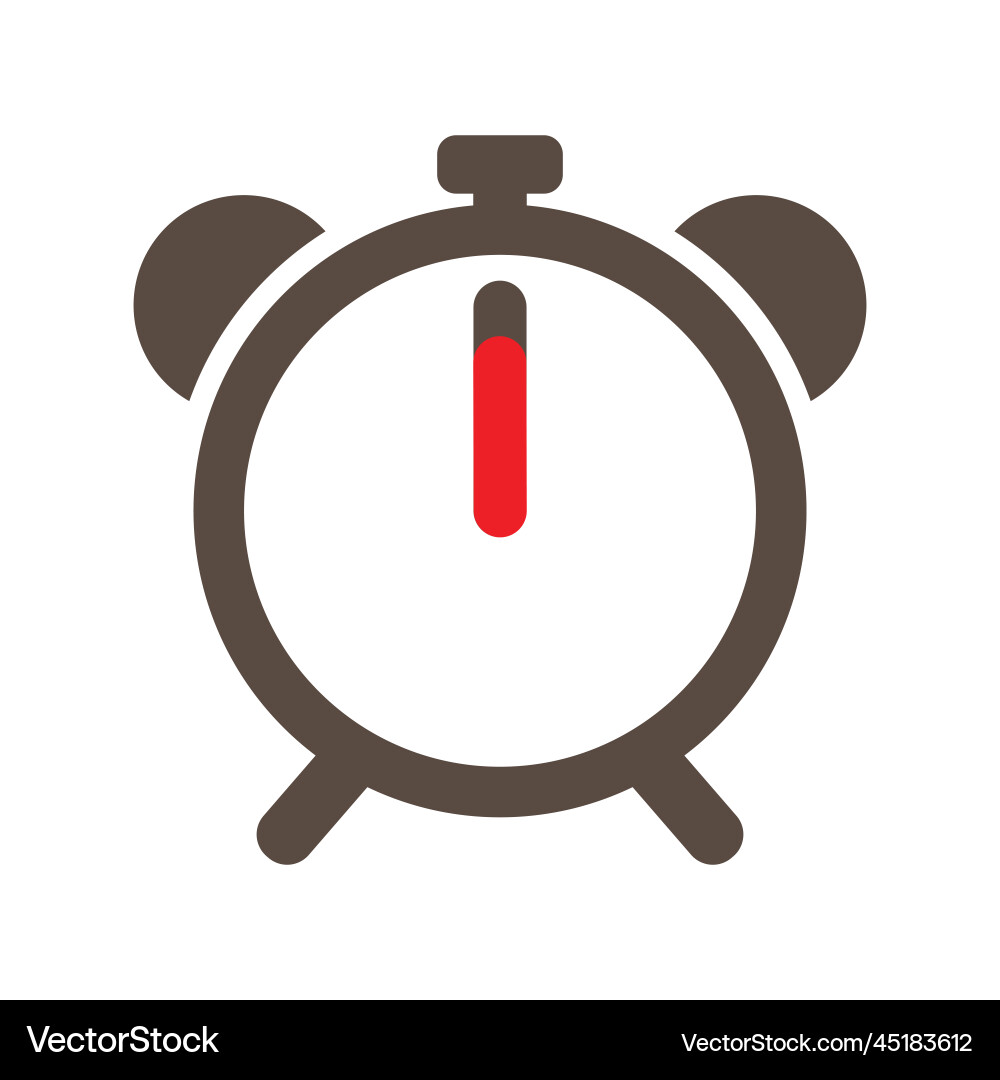 Clock timer simple icon alarm time Clock timer simple icon alarm time Vector Image