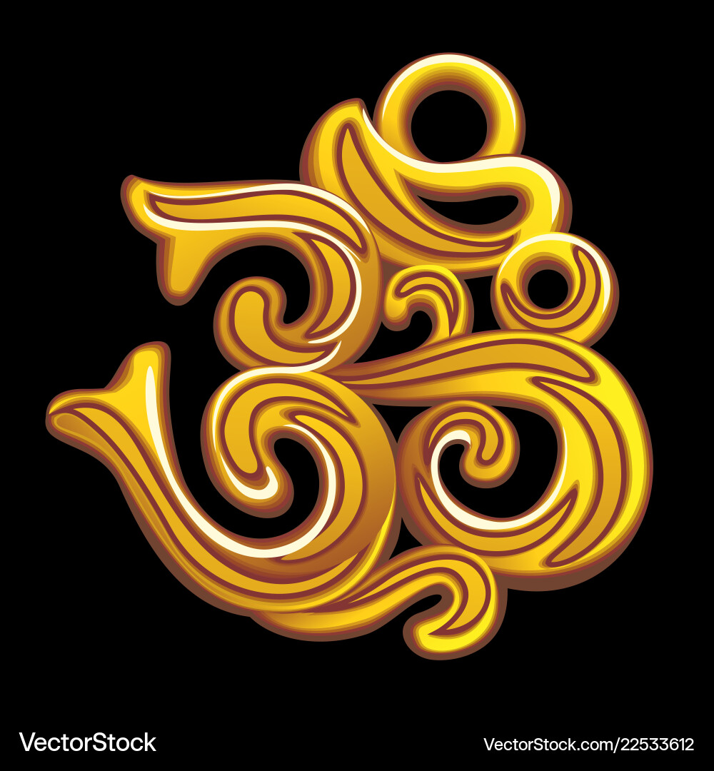 Collection of mascots golden om vector image