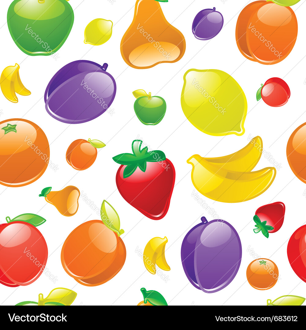 Colorful Fruit Background Vector Image