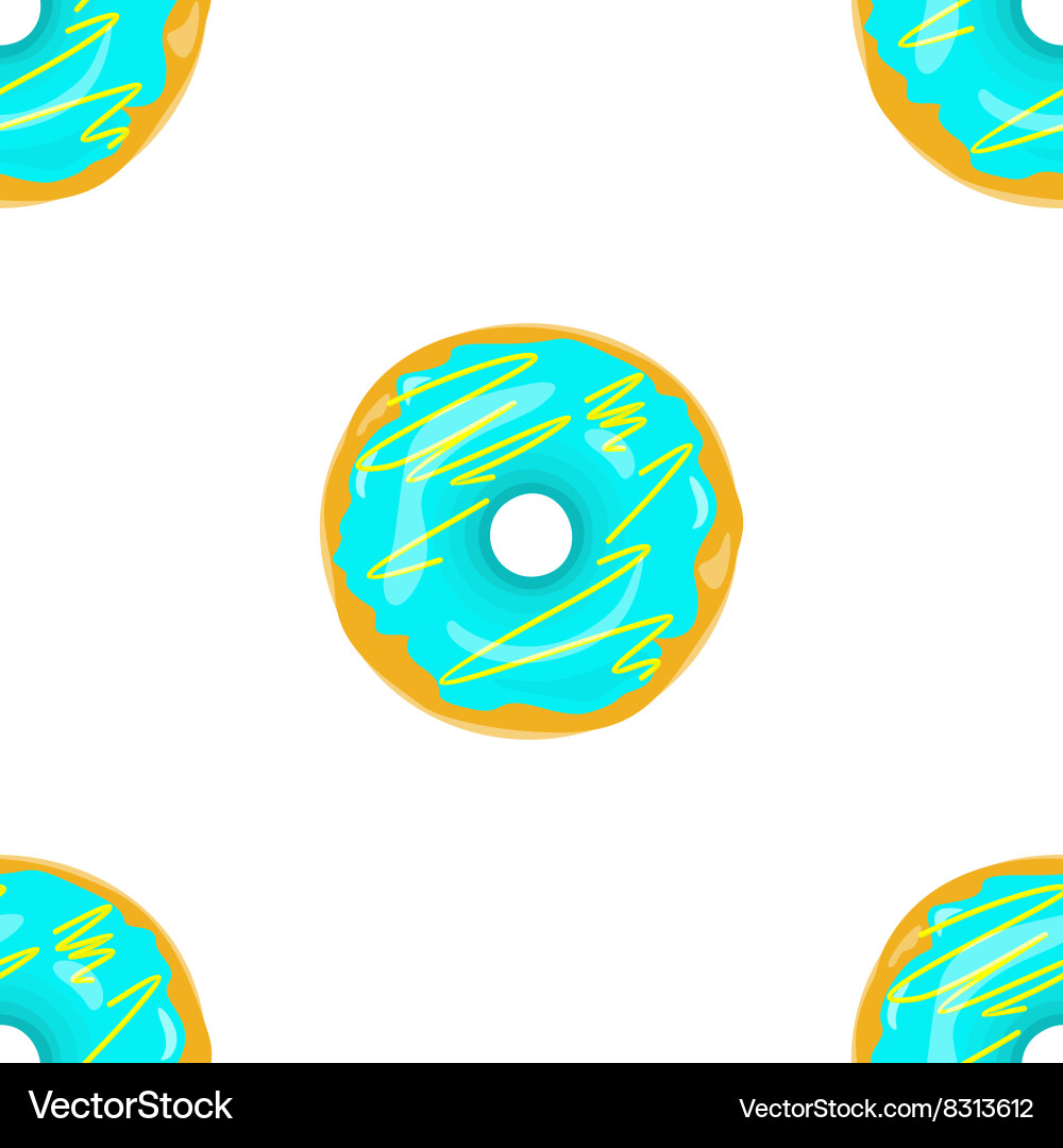 Donut seamless background texture pattern vector image