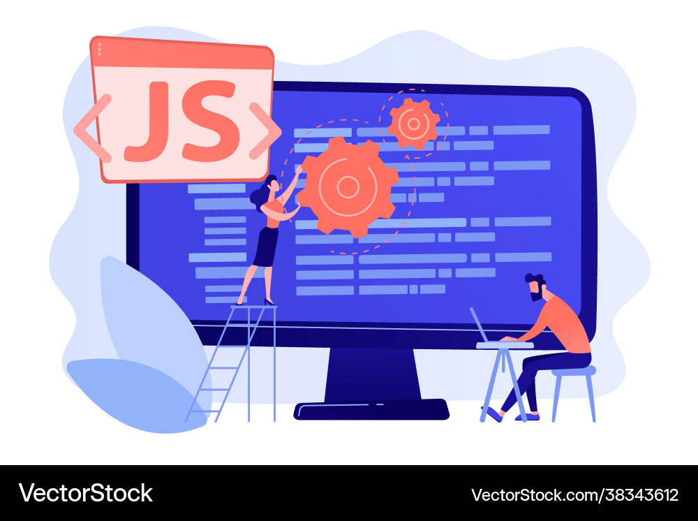 Javascript concept Javascript concept vector image
