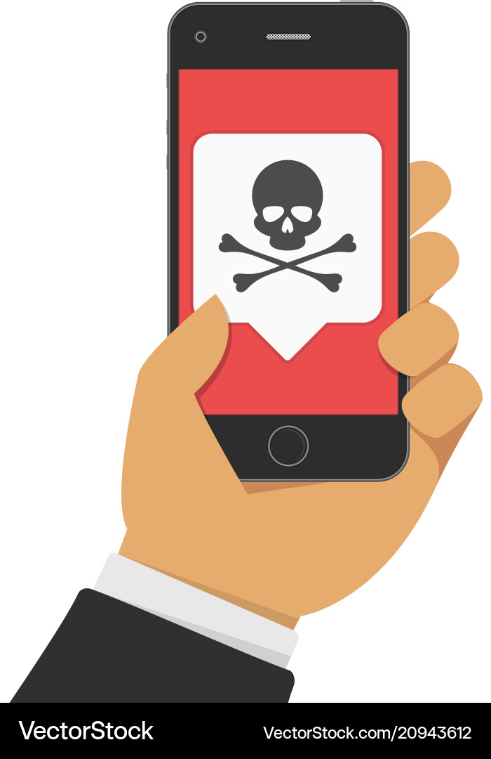 Malware Benachrichtigung am Telefon Malware Benachrichtigung am Telefon vektorbild