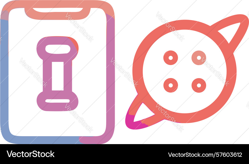Mobile ui document interaction icon design vector image