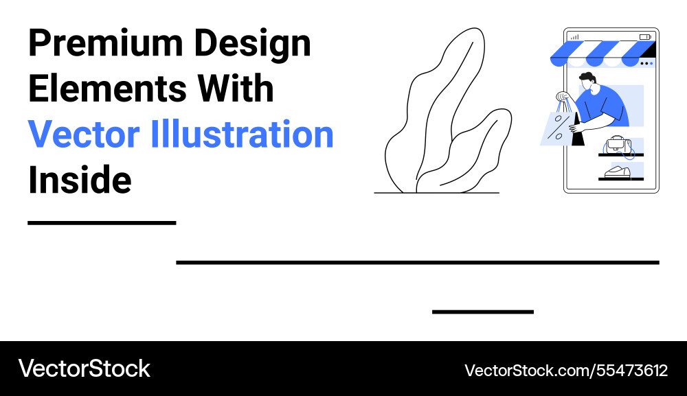 Online shopping concept with user browsing Online shopping concept with user browsing Vector Image