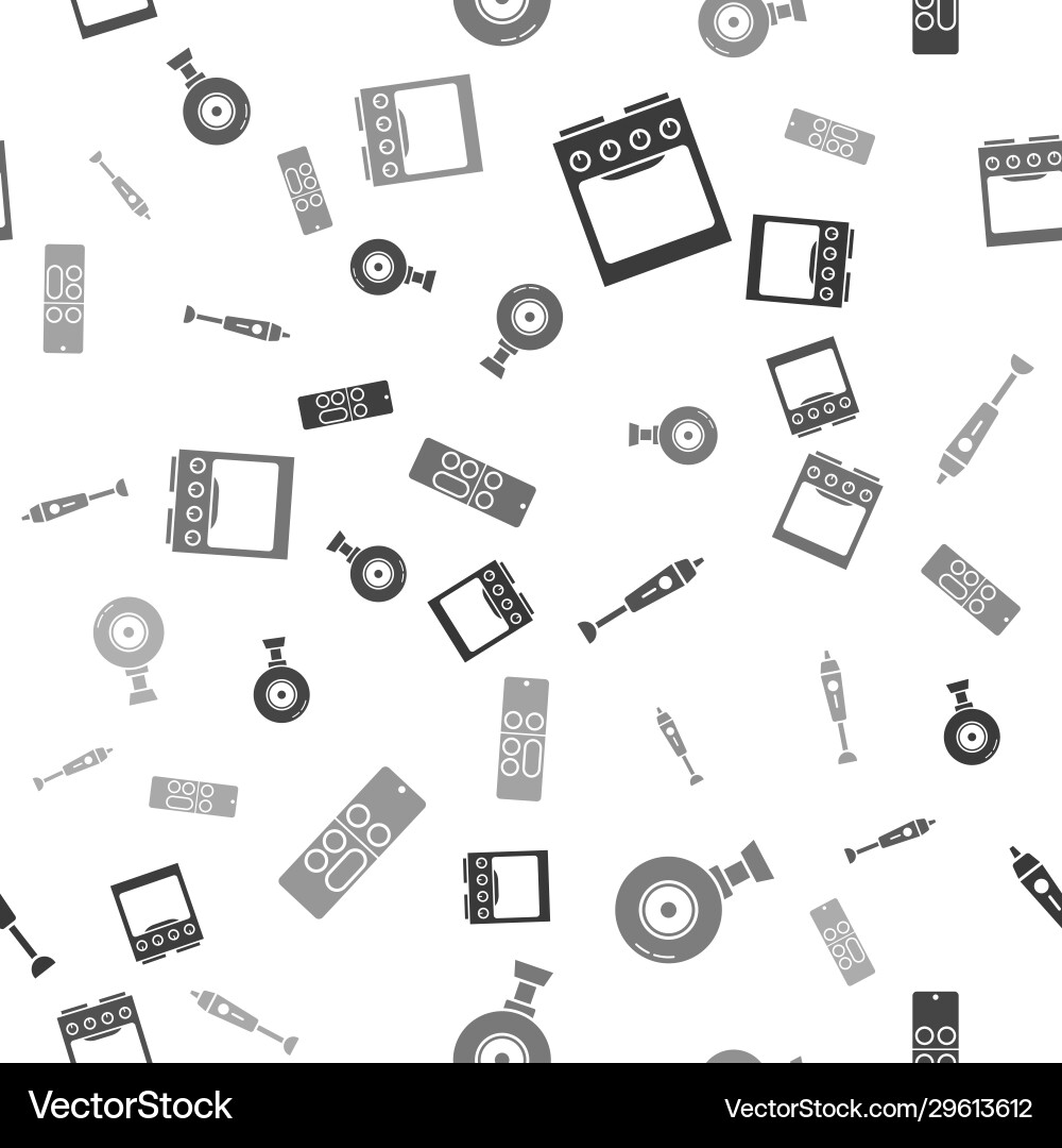 Set oven web camera blender and remote control vector image