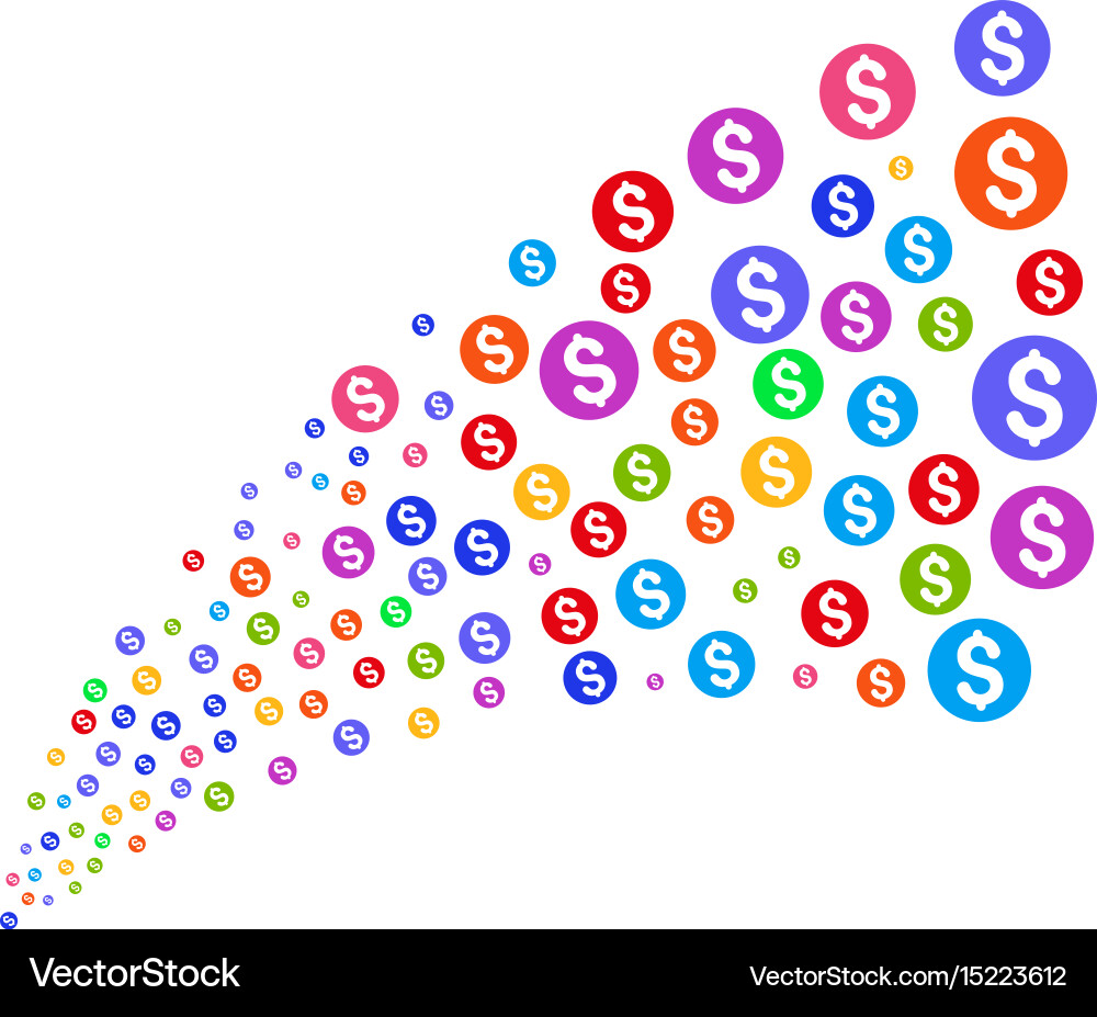 Source stream of coin Vector Image