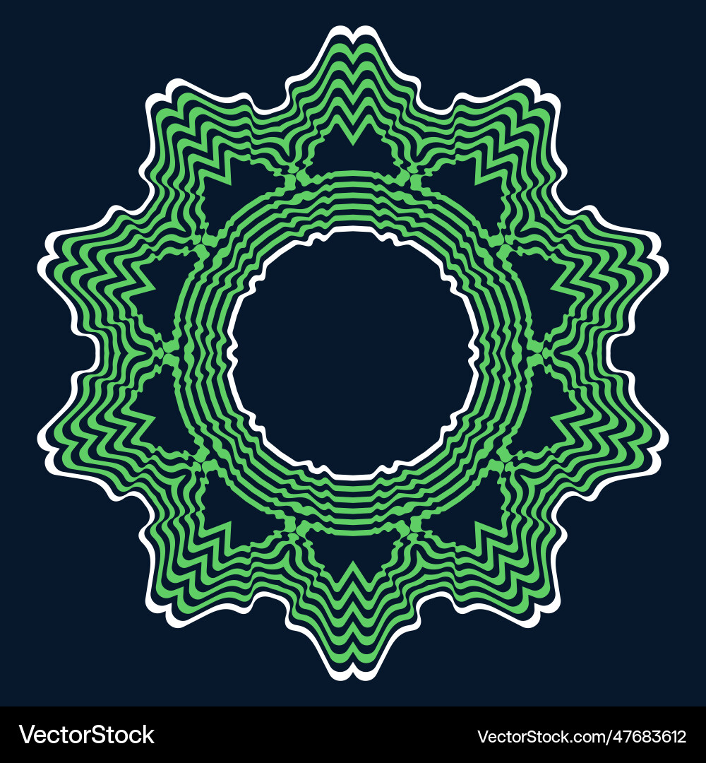 Symmetrical composition of wavy lines abstract vector image