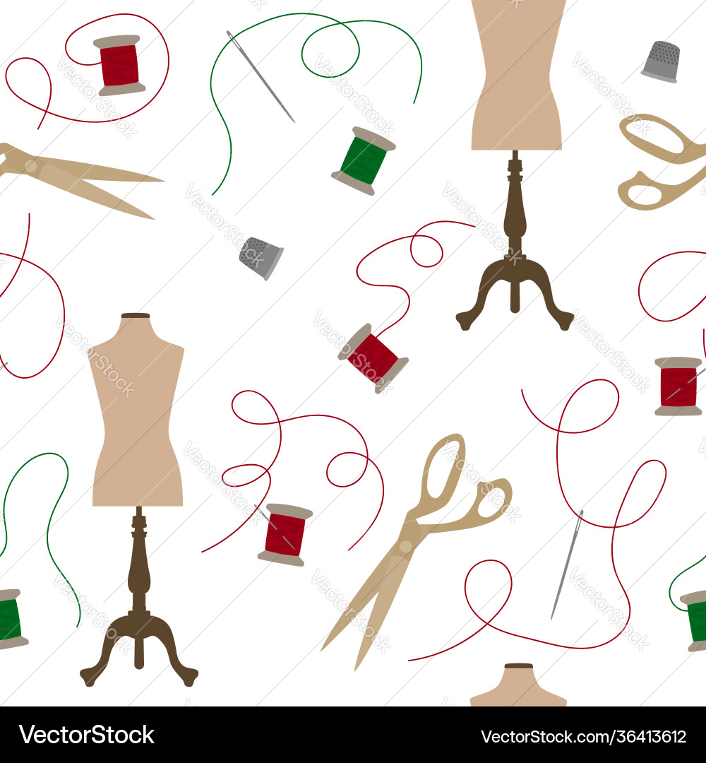 Tailor seamless pattern Tailor seamless pattern vector image