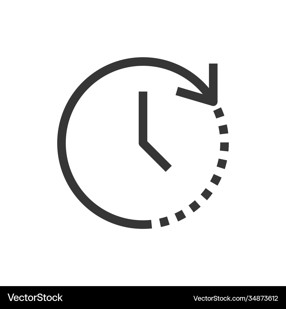 Time and clock line style isolated icon vector image