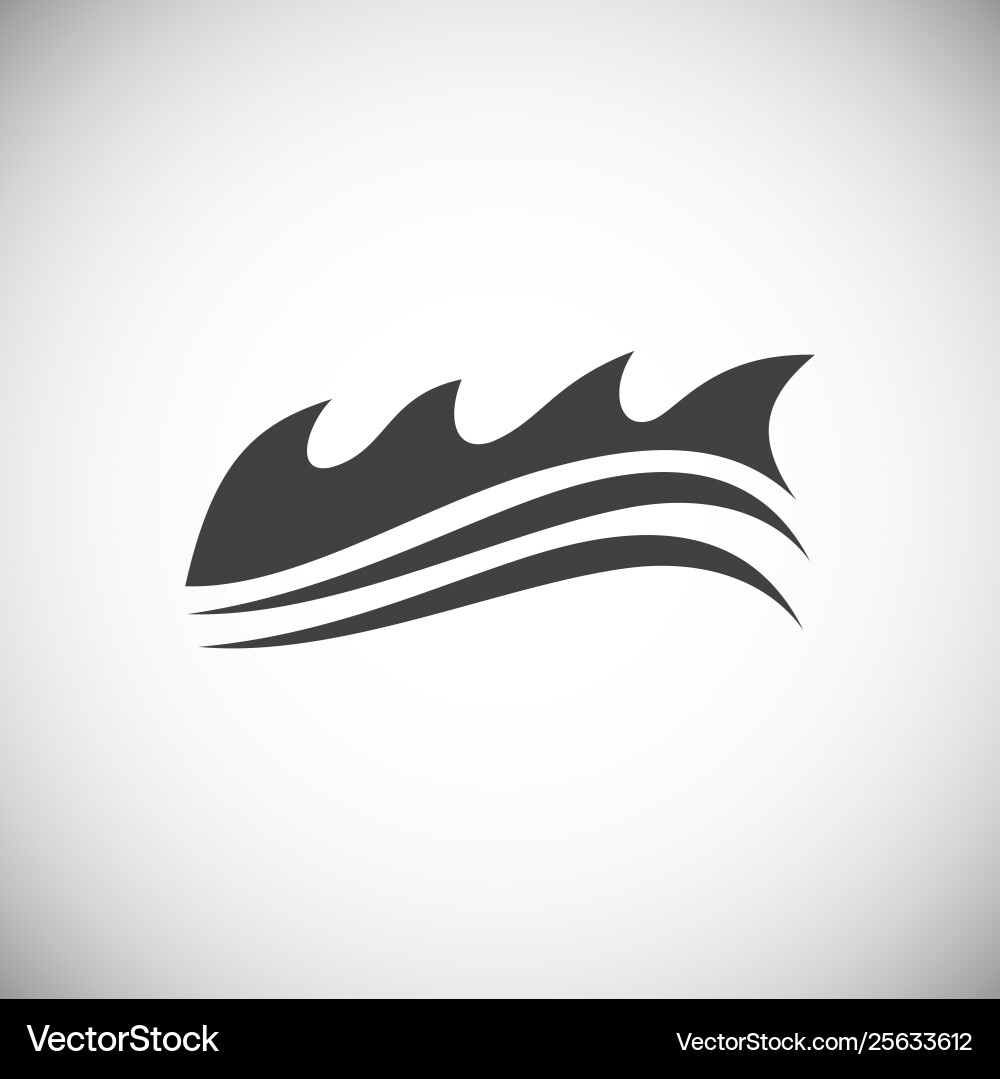 Wave icon on background for graphic and web design Wave icon on background for graphic and web design vector image