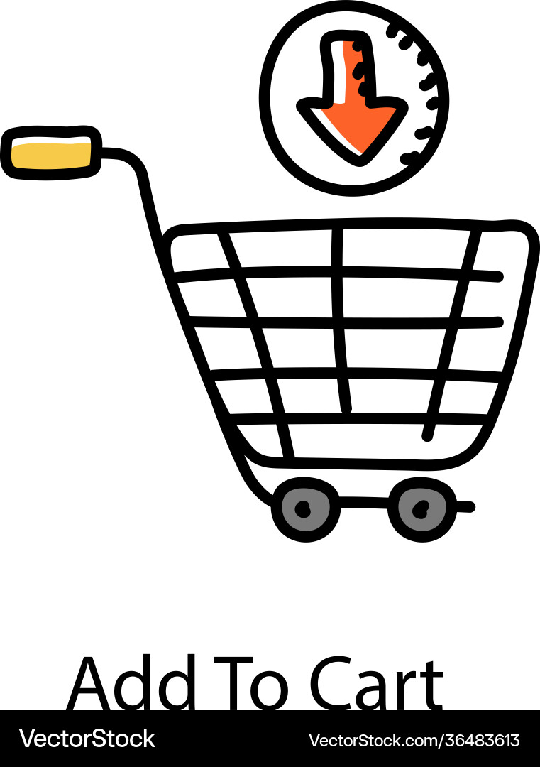 Add to cart Vector Image