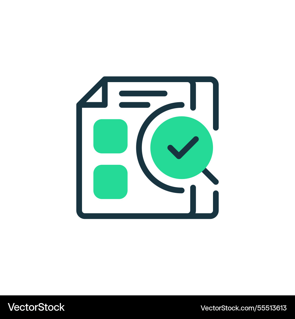 Audit checklist two tone color icon linear style Audit checklist two tone color icon linear style vector image
