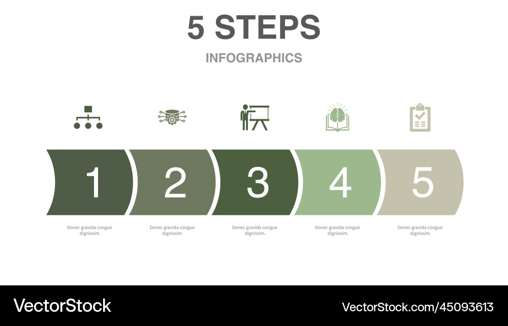 Data Processing Infographic Template vector image