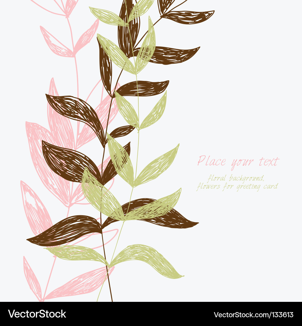 Floral Leaf Background Royalty Free Vector Image