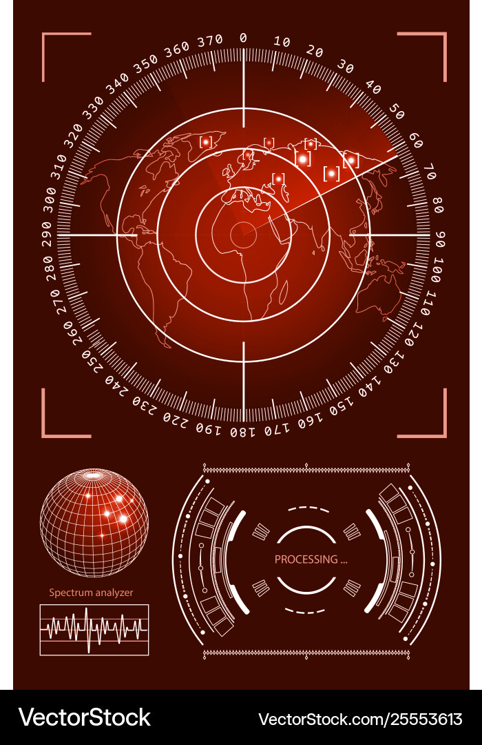 Futuristic user interface hud tech elements Futuristic user interface hud tech elements vector image