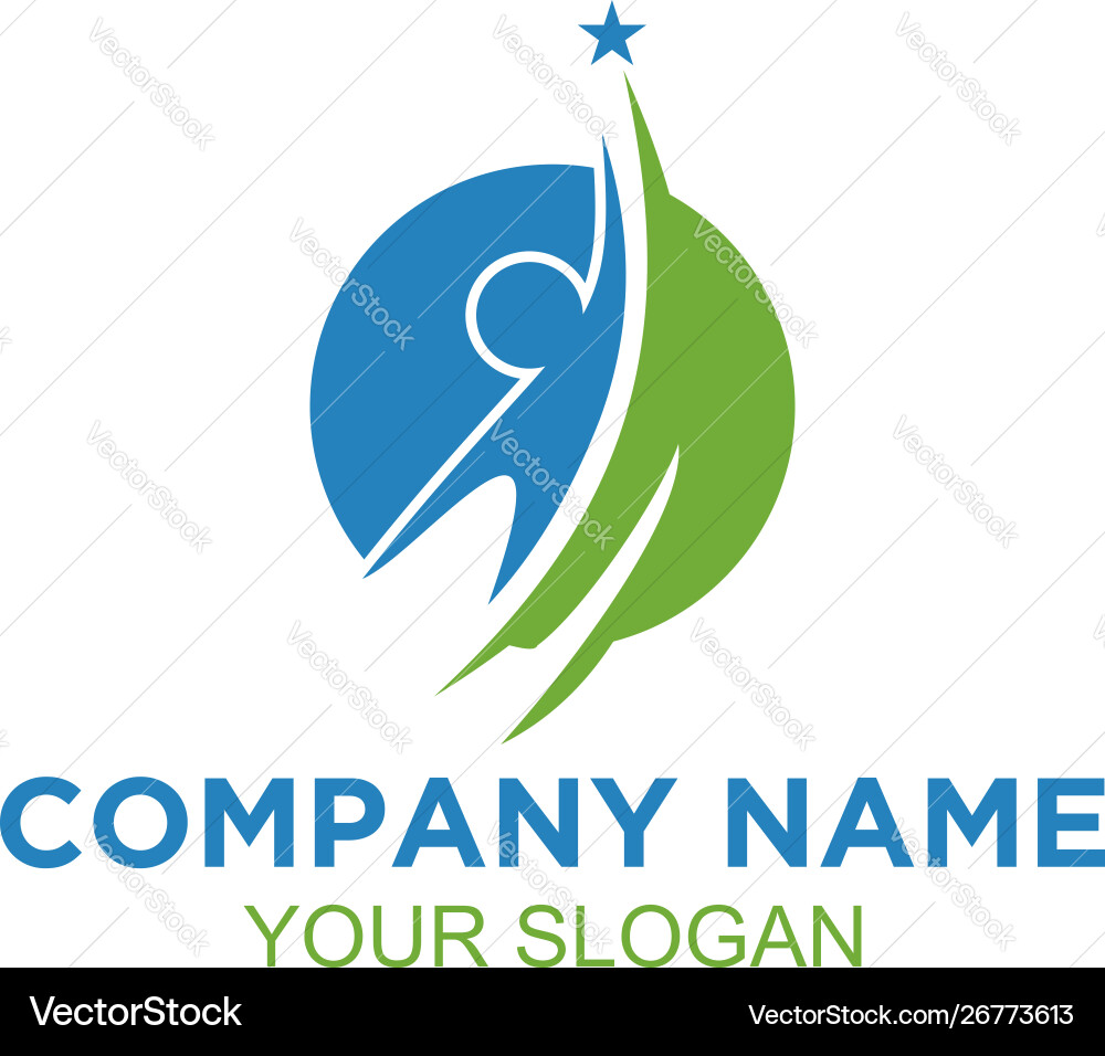Get career logo design – Royalty-Free Vector | VectorStock, image size:1000x956