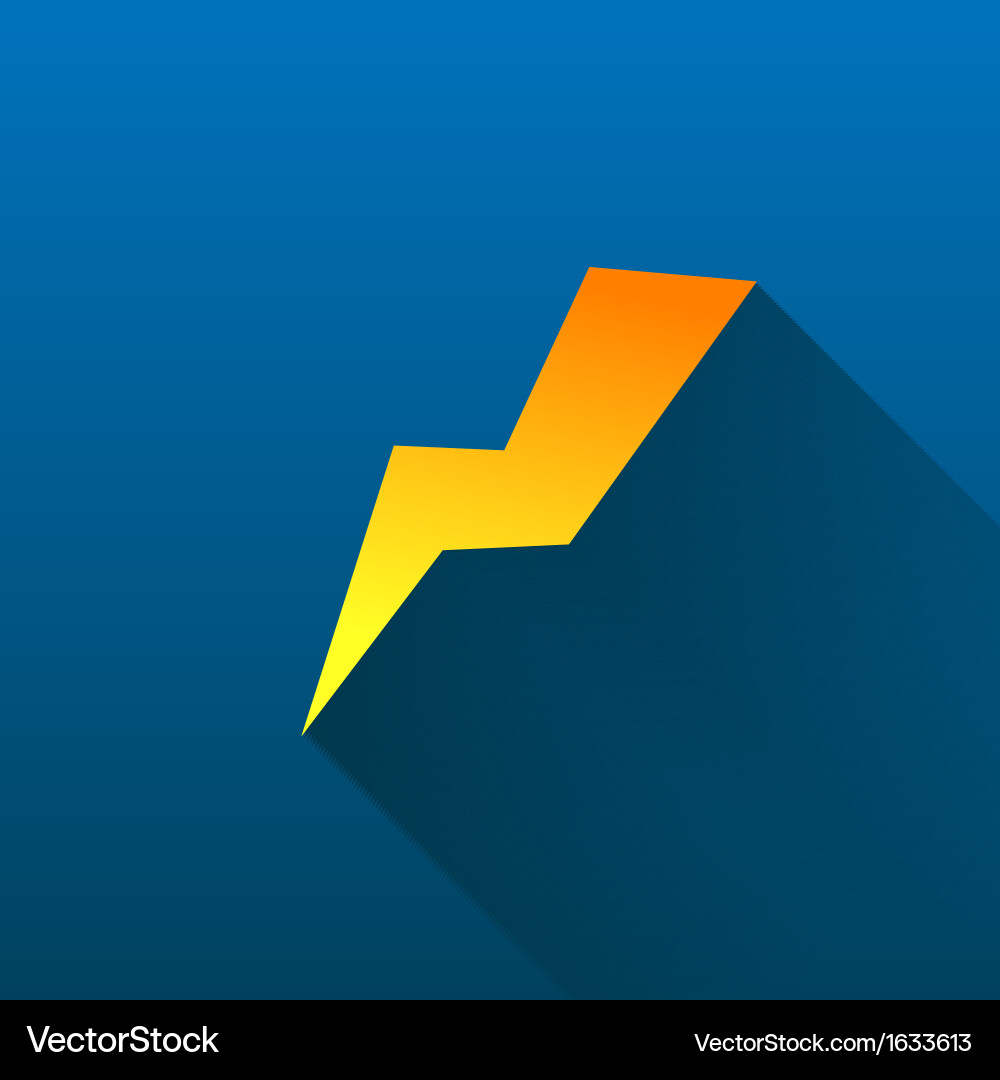Lightning isolated on dark vector image