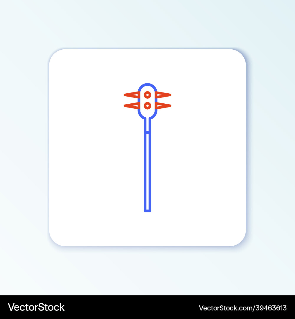 Line medieval chained mace ball icon isolated Line medieval chained mace ball icon isolated vector image
