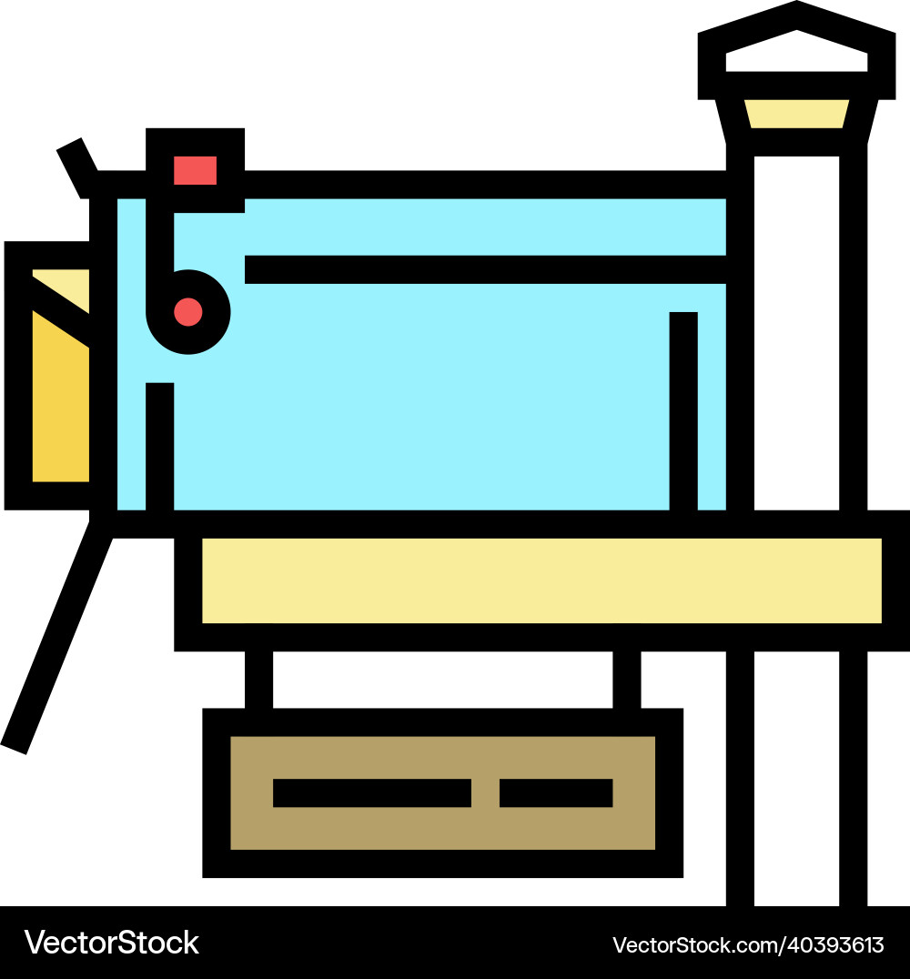 Mailbox box for mail color icon vector image